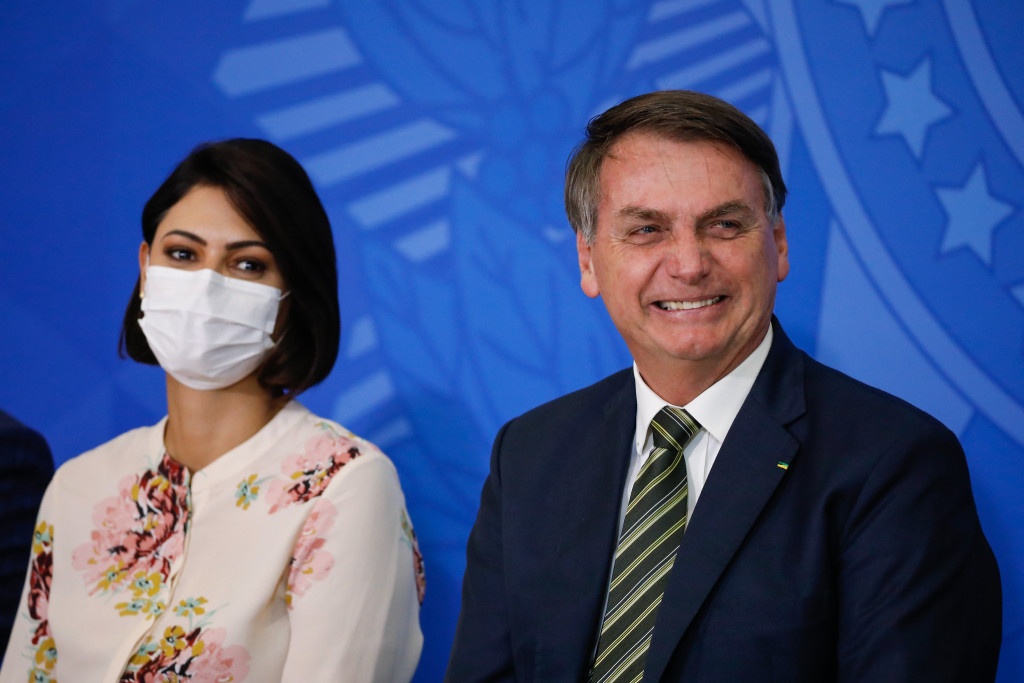 Presidente Jair Bolsonaro e primeira dama Michelle