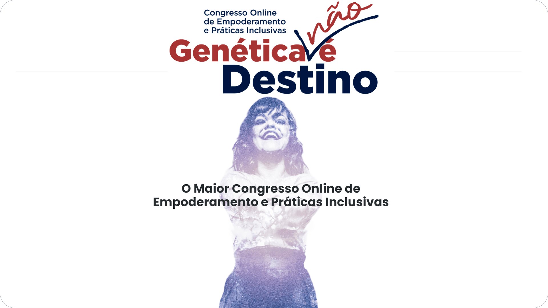 Imagem é um print da tela do computador, no site do congresso Genética Não é destino