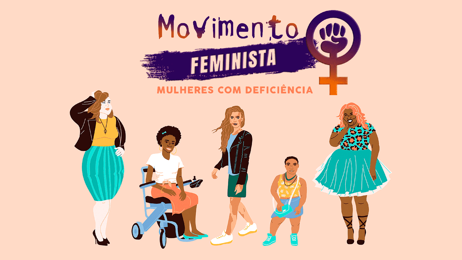 Ilustração sobre o Feminismo e as Mulheres com Deficiência