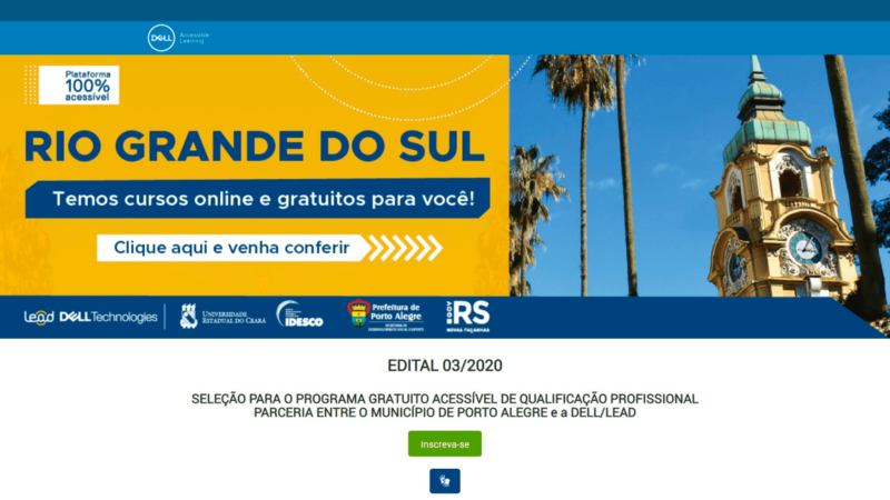 Cursos online de graça para PcDs em 2021 no RS | Já em Janeiro