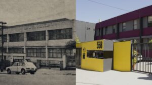 Montagem com fotos do prédio da organização ilustra o texto "Fundação Dorina completa 75 anos"