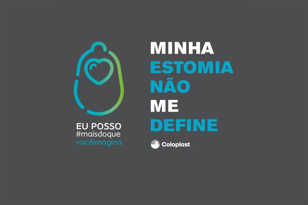 Minha Estomia Não Me Define: Nova campanha da Coloplast 5 Banner oficial da campanha Minha estomia não me define, descrito na legenda.