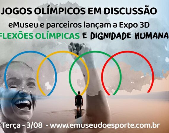 Imagem de capa da matéria “eMuseu inaugura exposição 3D sobre inclusão através do esporte”, com foto e texto descritos na legenda.