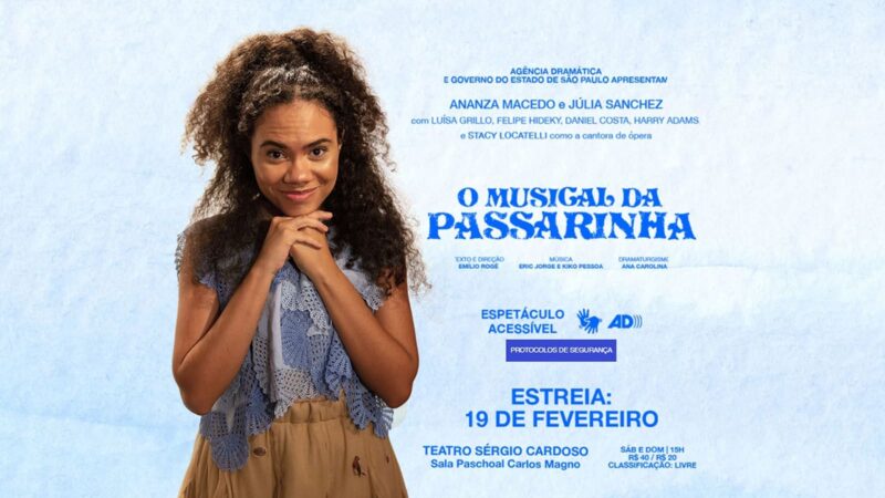 Espetáculo infantil acessível, ‘O Musical da Passarinha’ estreia em SP no próximo dia 19