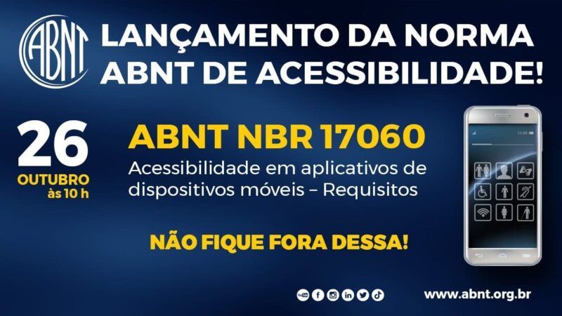 Norma ABNT de acessibilidade em apps de dispositivos móveis será lançada nesta quarta (26)